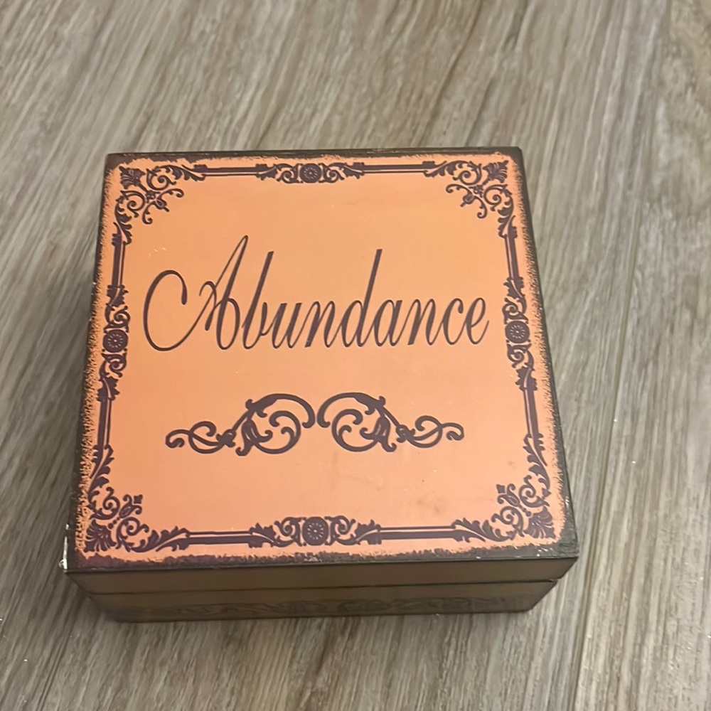 “Abundance” wooden decorative box from hobby lobby great accent piece!